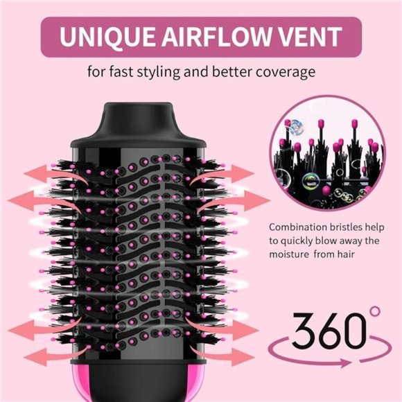 Dual Voltage Hair Dryer Brush Blow Dryer Brush in One Ceramic - Picture 4 of 6